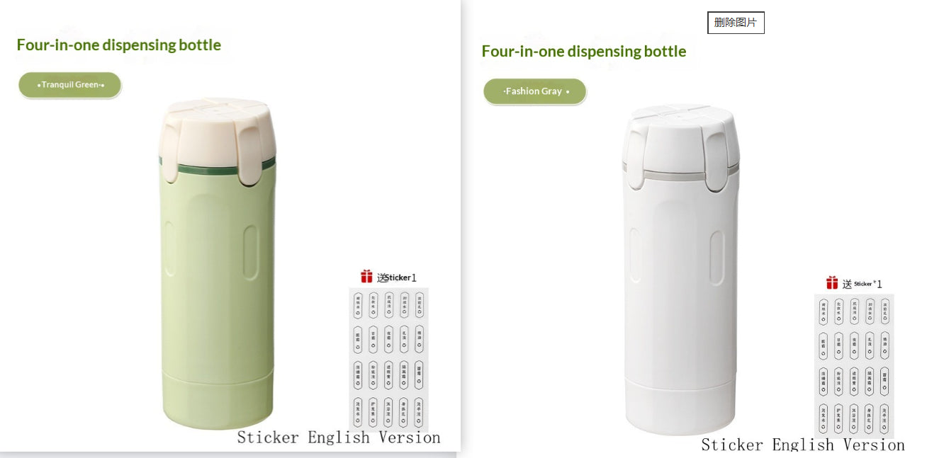 4 In 1 Travel Dispenser Portable Travel Bottles Leak Proof Leakproof Travel Container For Perfume Shampoo Conditioner Lotion